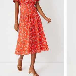 NWT Ann Taylor floral midi skirt